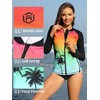 ATTRACO Womens Rash Vest Zipper Long Sleeve UPF 50 Rash