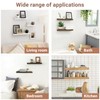 Mkono 4 Pack Shelf Brackets Black Heavy Duty Metal Hidden