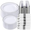 Goodluck Goodluck 350 Piece Silver Plastic Dinnerware Set for 50