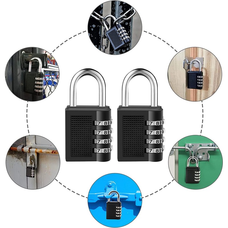 1 x Secure 4-Digit Combination Padlock for Gym, School, and