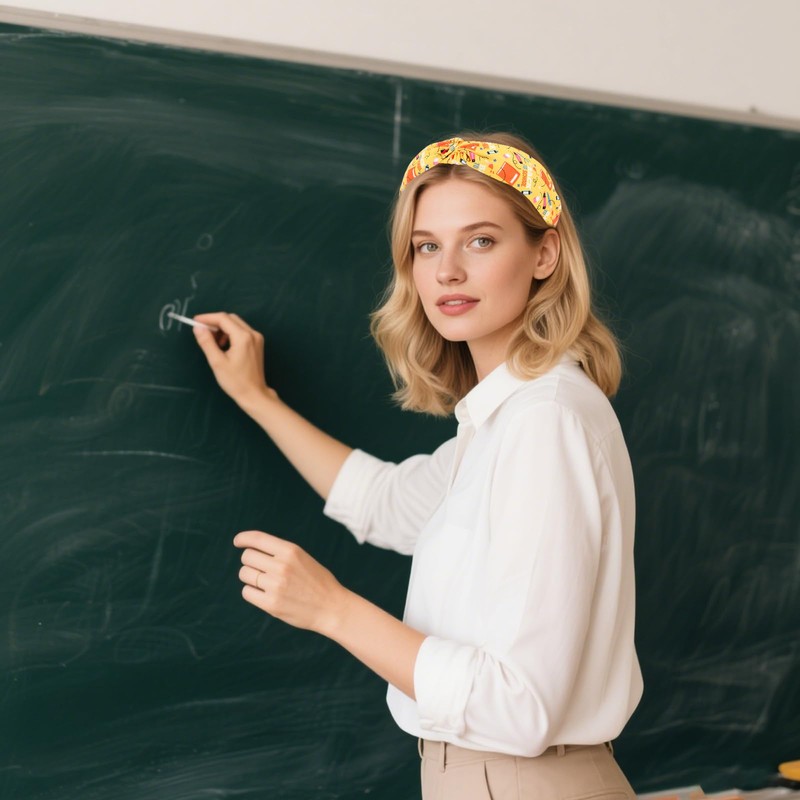 WHAVEL Teacher Headband Teacher Accessories Pencil Knotted Headbands Back School