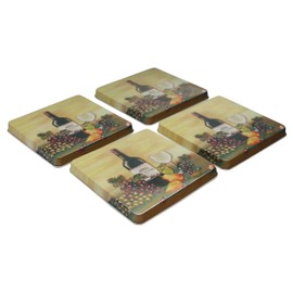 Reston Lloyd Square Gas Stove Burner Covers, Set of 4, Wine and Vines Pattern
