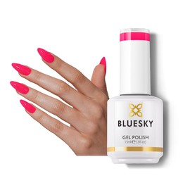 BLUESKY Red Gel Nail Polish Long Lasting Soak Off Gel Polish| Vegan&Cruelty-Free|Professional Salon Quality for Home DIY Manicure|Multiple Colors Nail Lamp Needed 0.5 Fl Oz A114P Purple Berry