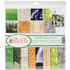 Ella & Viv by Reminisce EAV-923 Ella & Viv 100% Natural Scrapbook Collection Kit, 12x12 inches, Multicolor