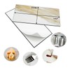 AULIGET 4-Piece Calacatta Gold Marble Look Peel and Stick Backsplash