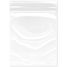 Plymor 3.5" x 4" (Pack of 100), 2 Mil Zipper Reclosable Plastic Bags