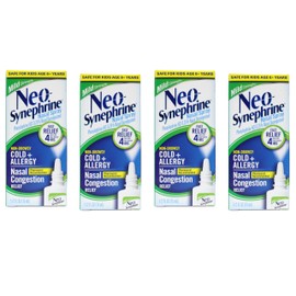 Neo-Synephrine Nasal Spray, Mild Formula, .5-Ounce Bottles (Pack of 4)