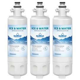 QWFIZ 3-Pack ADQ360061 LT700P Water Filter Replacement for LG Kenmore Elite, Compatible with LG ADQ36006101 795 9690 LFDS22520S LFXS30766S, 200 Gallon Capacity