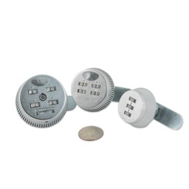 Combi-Cam 7802S, Large 4-Dial Combination Cam Lock with Key Override, Chrome Finish (7802S & Keys)
