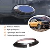 DIYUCAR ABS Plastic Car Rear Badge Ring Logo Frame Cover