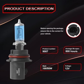 QUAYUB Headlight Bulbs Compatible with Nissan Murano 2003-2008,9007 High/Low Beam Halogen Headlamp Bulbs,High Performance Halogen Light Bulbs Combo,Plug and Play, 2 Pcs