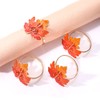 Boderier Thanksgiving Napkin Rings Set of 8 Fall Maple Leaf