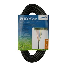 Orbit 57092 Underground Sprinkler Wire, 7-Strand Solid, 50 Ft, UF/UL Listed, Multi-Color, 18-Gauge