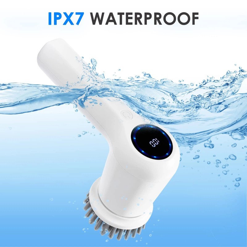 WWOAA Electric Spin Scrubber, Power Cleaning Brush Shower Scrubber with