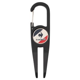 Coq Sportif QQBWJX01 Green Fork, Classic with Marker, Carabiner, Convenient to Carry Accessories, Golf, New Model BK00 (Black)