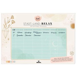 moses. City Country Relax Block, The Mindful City-Land-River Version for Adults, Game Pad with 50 Sheets, Can Be Played Alone or with Any Many Friends, For Girls Laving and Beautiful Conversations