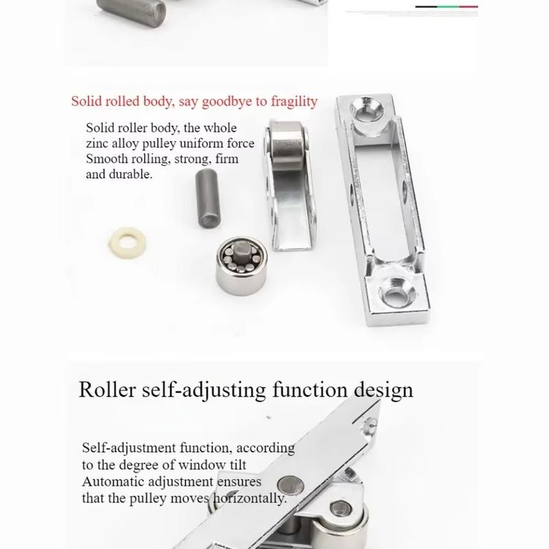 Wheel Roller Pulley with Slot, Stainless Steel Sliding Door Window,