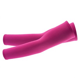 TOPTIE 1 Pair Arm Sleeves for Men Women, Arm Compression Sleeve for Football, Basketball & Volleyball-1 Pair Rose Red