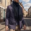 PFLife Men's Scarf, Mens Winter Scarves, Classic Reversable Two Tone