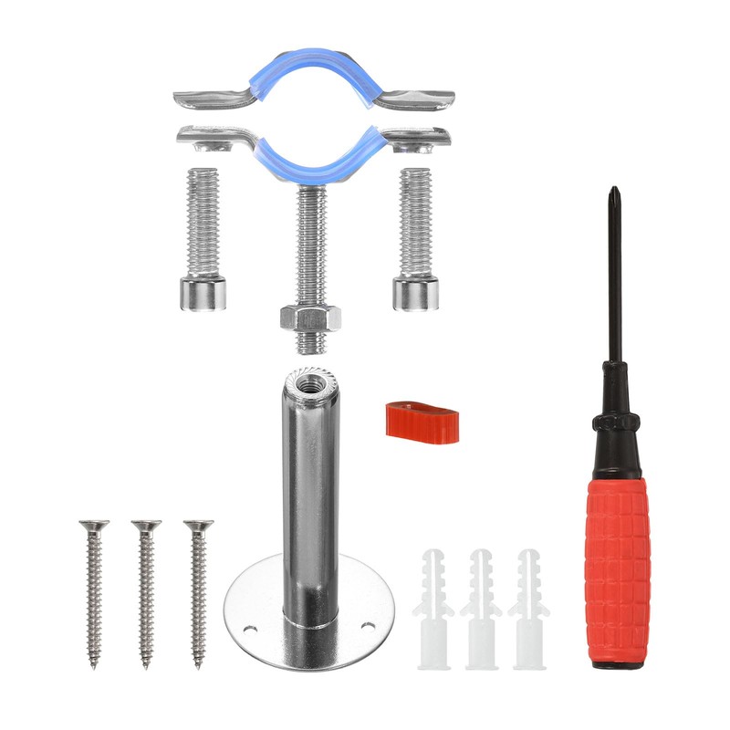 sourcing map 2Pcs Pipe Support, Stainless Steel Wall Mount Ceiling