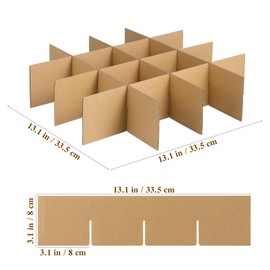 TOPPERFUN 4 Set Box Cardboard Divider Kit: 13x3in Divider Box Shipping Cardboard, 4x4 Packing Glass Divider Packing Box Divider Tray Packing Kit Cardboard Moving Box Divider Tray Corrugated Paper