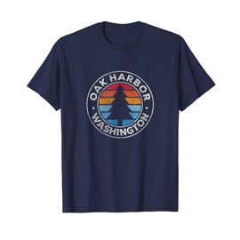 Oak Harbor Washington WA Vintage Graphic Retro 70s T-Shirt