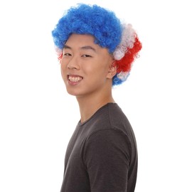 Patriotic Costa Rica Flag Afro Wigs