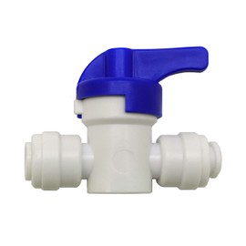Finerfilters 1/4" PF Shut Off Valve Tap to Accept 1/4" Tube for Drinking Water, Reverse Osmosis, Fridge Filter Systems (2)