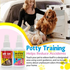 Creimpdoty Dog Potty Training Spray Set, Indoor & Outdoor Potty Training for Dogs & Puppies, Stops Urination & Marking, Puppy Essentials, 1.69 fl.oz Each