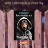 siviwonder Dog Sign with German Text "Vorsicht Dachshund" Dog Saying