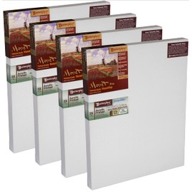 MASTERPIECE Z4MS-0812 Monet PRO 1-1/2", 8" x 12", Sausalito 12oz Heavy Pro Cotton Artist Canvas 4-Pack