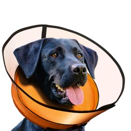 Aschpas® 2 IN 1 Dog Donut Collar with Cone, Inflatable Dog Collars for after Surgery, Cat Cone [Size 3]