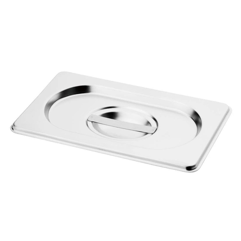 Vogue K972 Stainless Steel 1/4 Gastronorm Lid Cover Top Food
