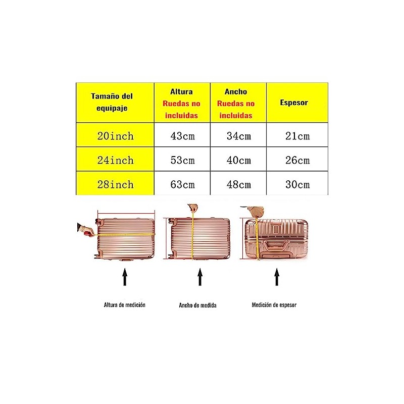 3 Fundas de Equipaje Transparentes Protectoras Impermeables PVC de Maleta,