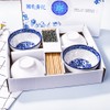 Chinese Bowl and Chopsticks Set of 4 for Rice Soup