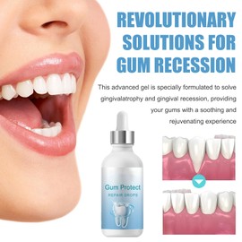 2 PCS Gum Protect Repair Gel Teeth Repair Gel 2 Bottles Gum Care Drops Natural and Gentle Deep Cleansing Fresh Breath Suitable for Gingivitis and Periodontal Disease (2 * 30ml+2 * 4ml)