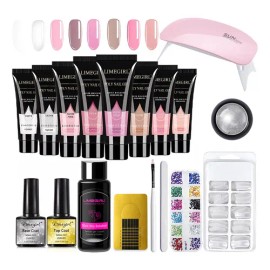 Uv/led Lamp Kit Completo De Gel Acrílico Semipermanente