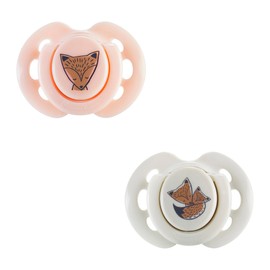 Tommee Tippee Fun Soother, 0-6 months, 2 pack, BPA free, Reusable steriliser pod, Assorted Colours