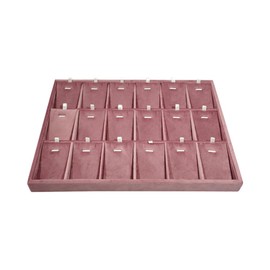 SCIKHEFT Pink Velvet Jewelry Tray Hanging Jewelry Organizer & Jewelry Display Case for Vendors Jewelry Tray & Display for Earrings Rings Necklaces