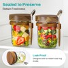 4 Pack Overnight Oats Containers with Wooden Lids and Spoons,