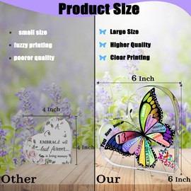 Gifts for 13 Year Old Girls, 13 Year Old Girl Birthday Gifts Acrylic Heart Keepsake 6" X 6", Happy 13th Birthday Decorations, 13th Birthday Gifts Ideas for Daughter Niece Granddaughter, Butterfly Desk