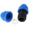 TOPINCN 5Pcs Water Pipe Connector PE Plastic 20mm To 20mm