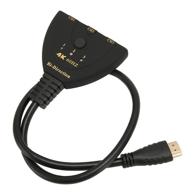 HD Multimedia Interface Switch 4K 60Hz 3 in 1 Out