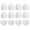 sourcing map 12Pcs Hex Nut Cover, M12x18x23mm Plastic Dome Nut