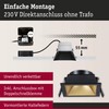 Paulmann Cole 93129 LED Recessed Light 3-Step-Dim IP44 Square 88