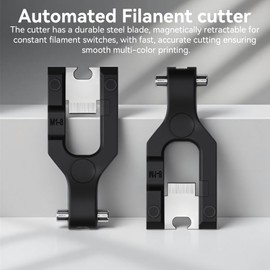 3Pcs H2D Filament Cutter 3D Printer Tool Head Scraper Stainless Steel Durable Rust Proof High Precision Replacement 3D Printer Accessories Compatible with Bambu Lab H2D and H2D Combo Printers