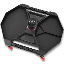 CAAP DRIVEN Automotive Rolling Tool Storage Holder/Tray Floor Creeper for Garages with Lamp, 4 X 2" Swivel Casters, 30 lbs Load Capacity, CAAP-TOLS-RMC21-BK