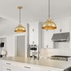 ALAISLYC 16 Inch Gold Pendant Lights Hammered Matte Pendant Lights