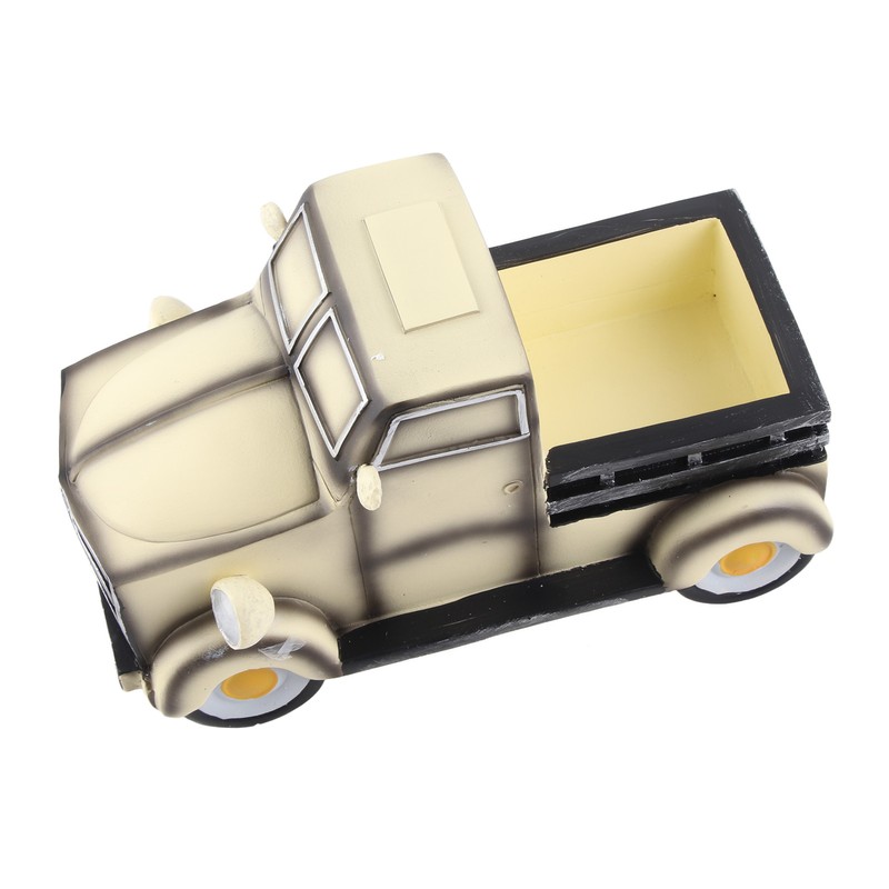 Solar Flower Pot Retro Pickup Truck Planter with Fairy Light