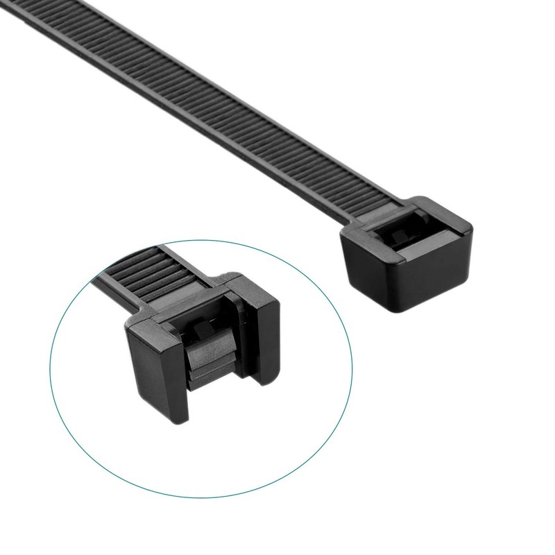Superun Black Zip Ties 4 Inch, 18 Lbs Tensile Strength